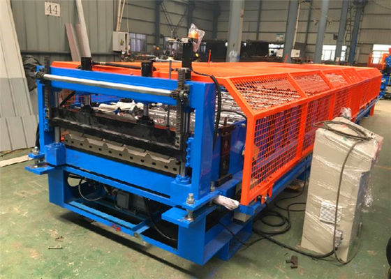 Trapezoidal Roof Panel Making Machine , Steel Roof Roll Forming Machine